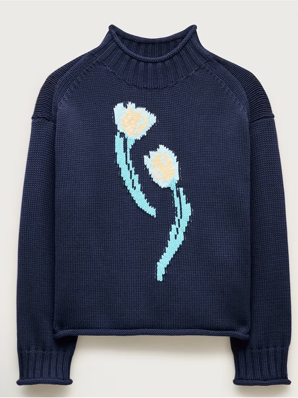 J. Crew Rollneck Cotton Sweater Xs - Picture 2 of 2